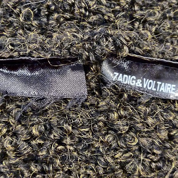 Zadig & Voltaire Womens Celia Ma Moss Green Brown Open Front Cardigan Sweater S? - Picture 10 of 11